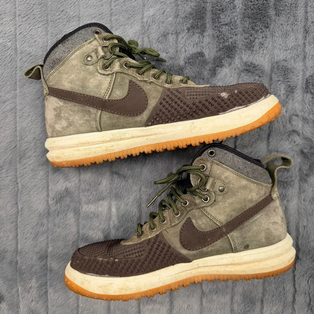 Nike Lunar Force 1 Duckboot Olive Brown Watershield Mens 10 805899-201